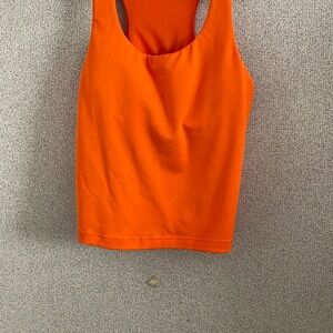 Athleta Orange‎ Sleeveless Crop Fitted Tank Top